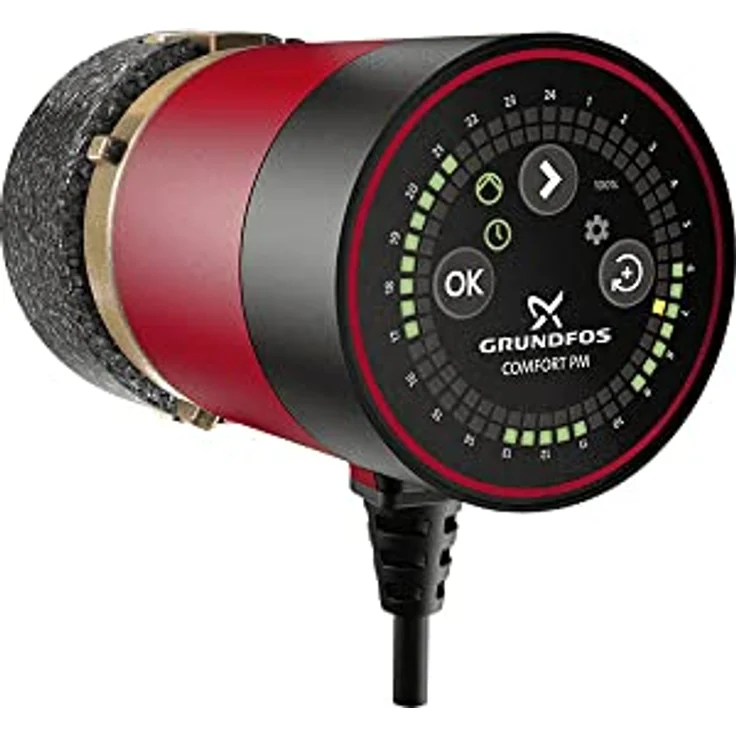 Grundfos COMFORT 15-14 BDT 99812350, Warmwasser-Umwälzpumpe mit digitalem Timer und hocheffizientem ECM-Motor, korrosionsbeständig – Bild 1