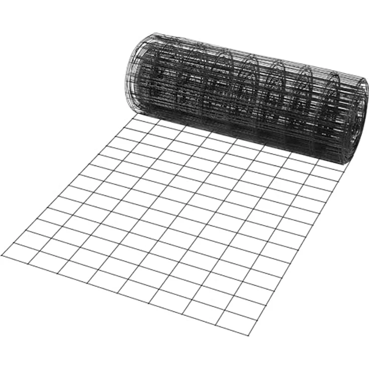VEVOR Volierendraht 61 x 1524 cm, Vinylbeschichteter Maschendrahtzaun, 1,52 mm für Hühnerstallbarrieren und Kaninchenzäune, schwarz – Bild 9