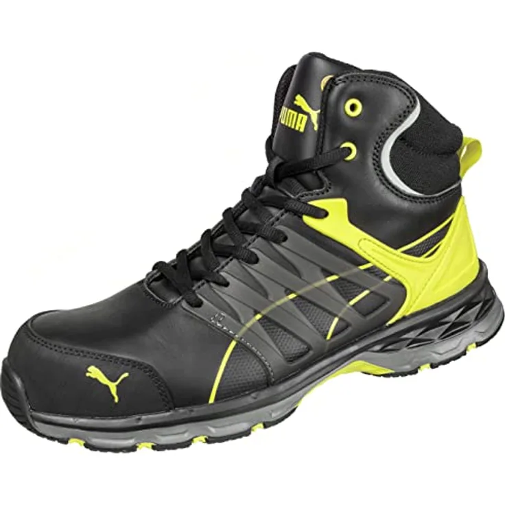 PUMA Safety VELOCITY 2.0 YELLOW MID, Sicherheitsarbeitsschuh in Größe 46, schwarz-gelb