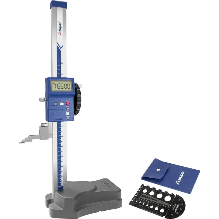 Dasqua 3130-4703 + 8511-0060 Messuhr, 0.01mm Ablesung, Schrauben- und Gewindeschablone, robuste Bauweise