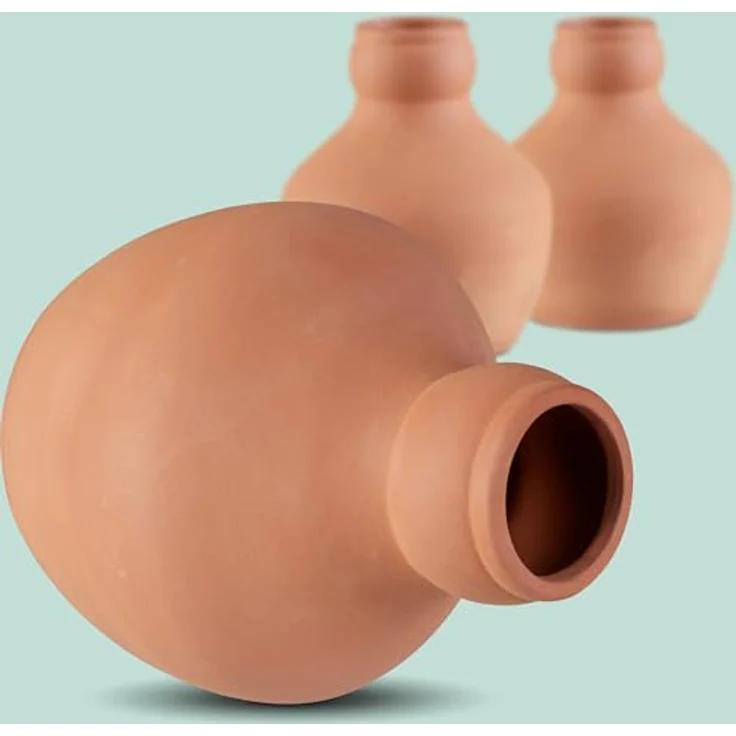 relaxdays Bewässerungssystem Ollas 3er Set, Keramik-Tongefäße mit 550 ml Volumen, terrakotta – Bild 8