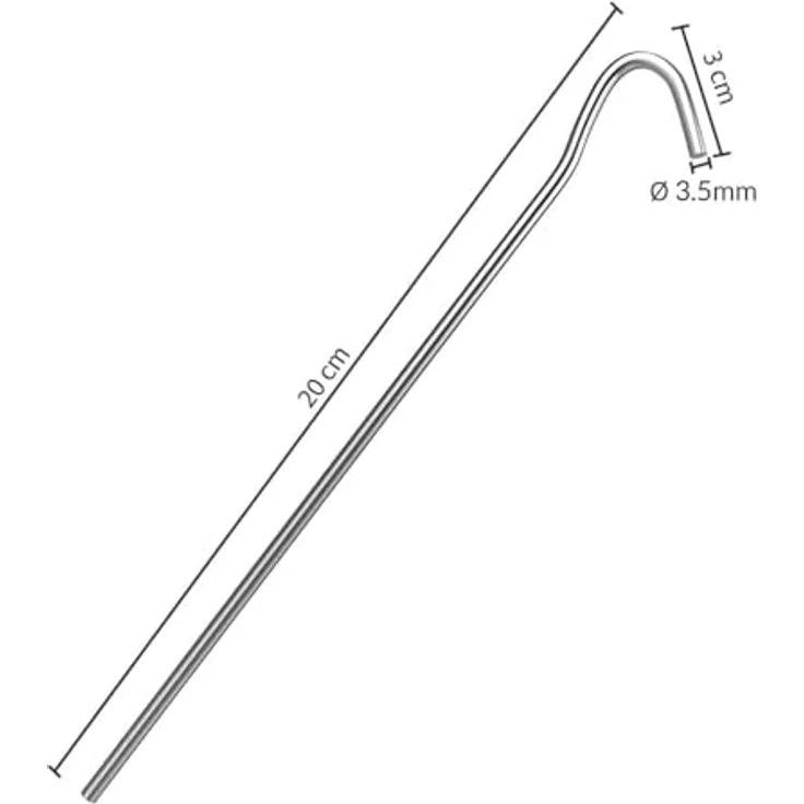Heringe Erdnagel Ø 3,5mm Stahl verzinkt Bodenanker 50er Set – Bild 6