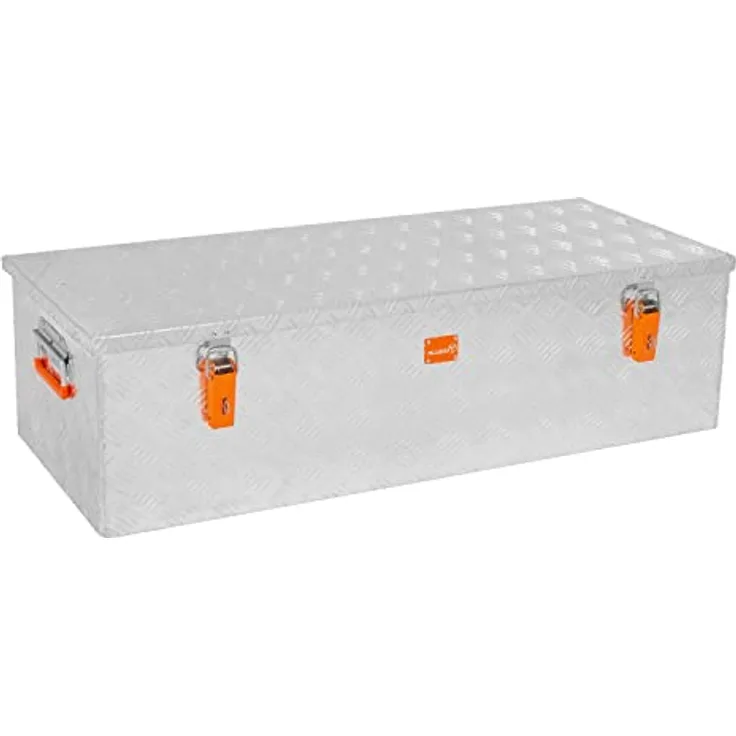 alubox Werkzeugkiste Riffelblech ABX-RL120 Aluminium 1,5mm Werkzeugkiste leicht und robust 86 Liter - Korpus 115 x 35 x 30 cm
