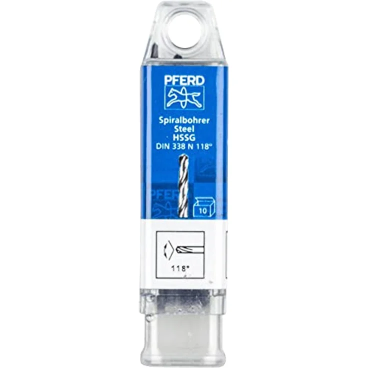 PFERD TOOLS Spiralbohrer STEEL, 10 Stück | Ø 2,0 mm, HSS-G N, DIN 338, 118°, präzise und leistungsstark für Stahl und Aluminium – Bild 2