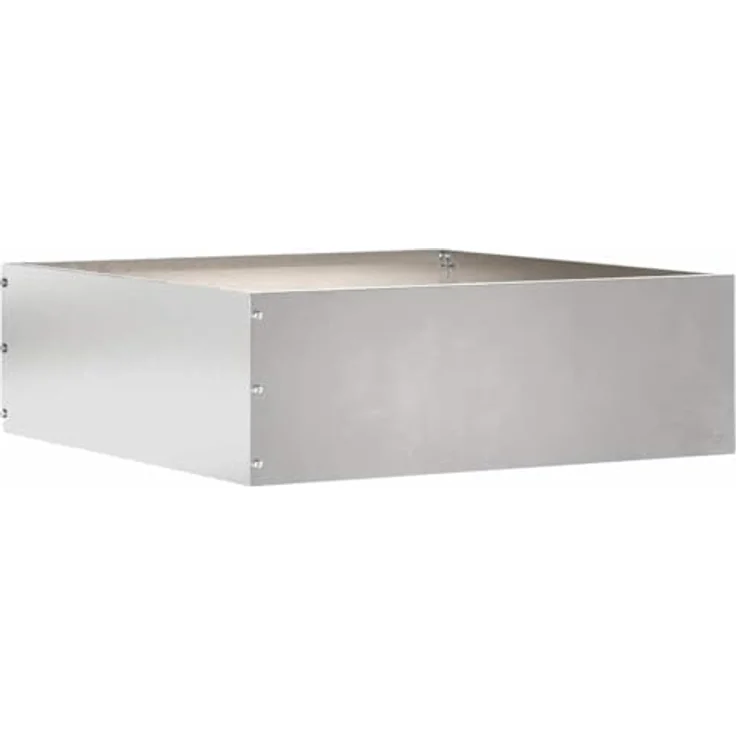 vidaXL Raseneinfassung Silber 40 x 40 x 13 cm Edelstahl, moderne Metallkante, langlebige Rasenbarriere für Garten und Terrasse, einfache DIY-Installation – Bild 1