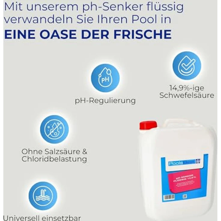 11 kg - PoolsBest® pH-Senker flüssig 14,9%ig – Bild 5