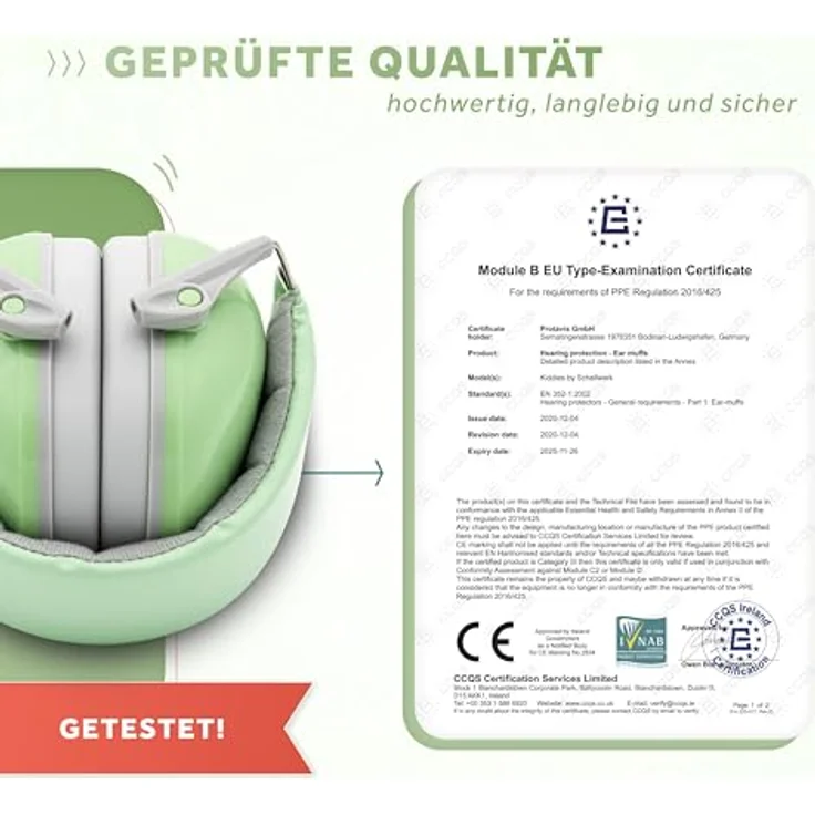 Schallwerk Kapselgehörschutz SCHALLWERK ® Kapselgehörschutz Kiddies - Gehörschutz für Kinder, bis zu 27 dB Lärmschutz, stufenlos verstellbar, schwarz – Bild 3