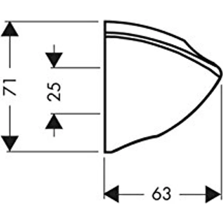 hansgrohe Porter'C Duschkopfhalterung, Chrom, 6.3 x 3.7 x 7.1 cm – Bild 3