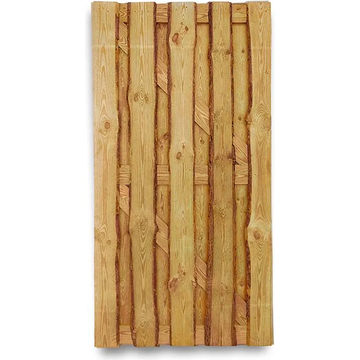 WOODTEX Tor für Bretterzaun Rustic, gerade, europäische Lärche, 180 × 90 cm, naturfarben, ohne Schlossbohrung