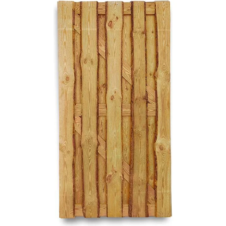 WOODTEX Tor für Bretterzaun Rustic, gerade, europäische Lärche, 180 × 90 cm, naturfarben, ohne Schlossbohrung
