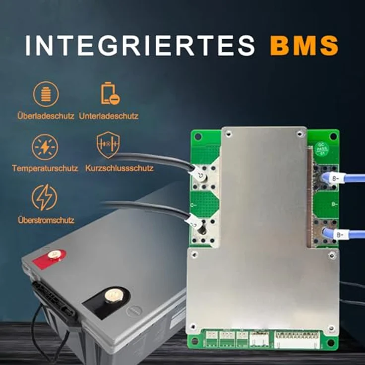 EnjoySolar SolarV ® Lithium Batterie LiFePO4, 25,6V 150Ah mit integriertem BMS und Bluetooth, wartungsfreier Betrieb – Bild 6