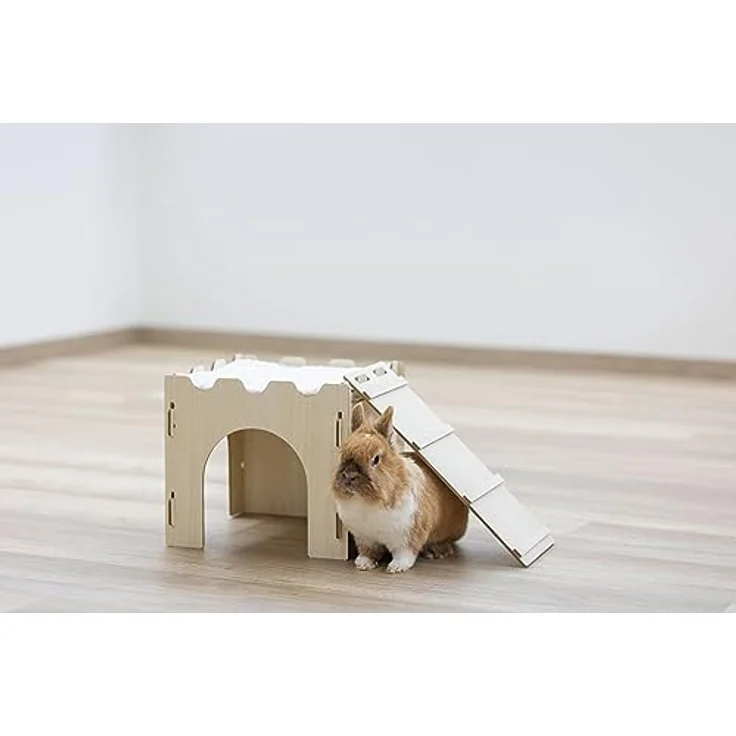 Nagerburg 28x28x25cm mit Leiter und Kissen – Bild 3