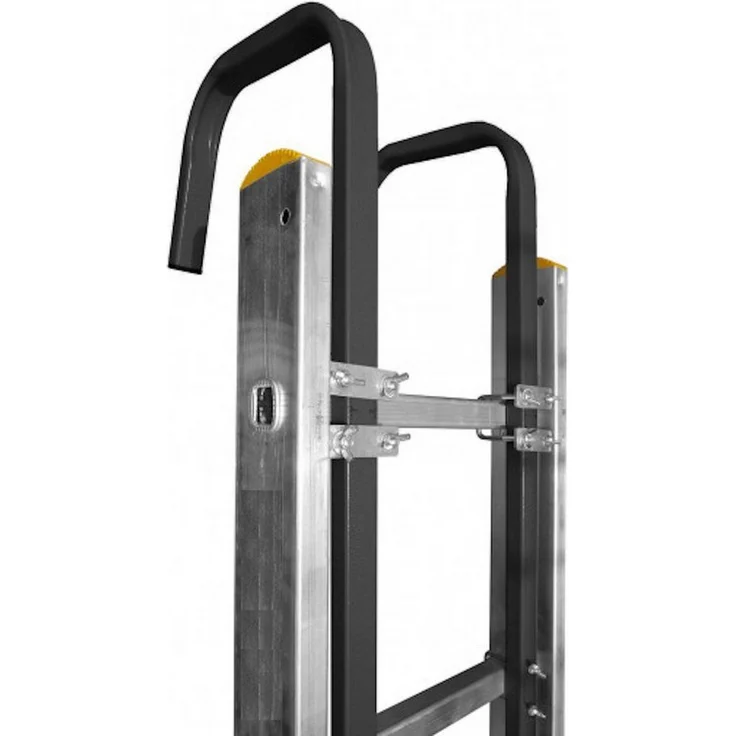 TRIZERATOP Anlegeleiter Firsthalter aus Stahl für Dacharbeiten, grau – Bild 1