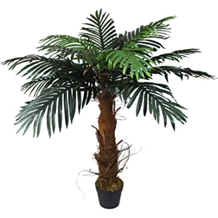 Künstliche Palme 100 cm wie echt Kunstpalme Kunstpflanze im Topf künstliche Pflanze Real-Touch Dekoration – Bild 1