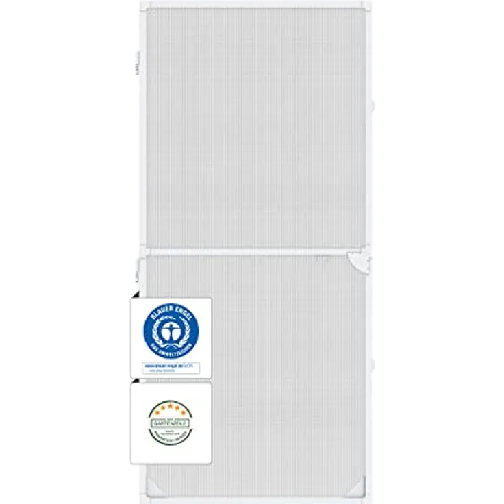 Nematek Fliegengitter Tür Light - Fliegengitter Balkontür mit weißem Rahmen - schmale Fliegengittertür für Terrassen- & Balkontüren - Bausatz für max. 100 x 215 cm