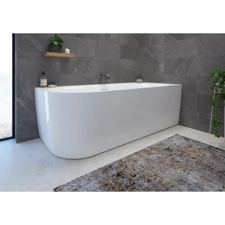 Calmwaters Badewanne Seamless Comfort, 5-tlg. Komplettset, 180 x 80 cm, fugenlos mit Pop-Up-Ventil, für 2 Personen, modulare Montage, 02SL6224 – Bild 2