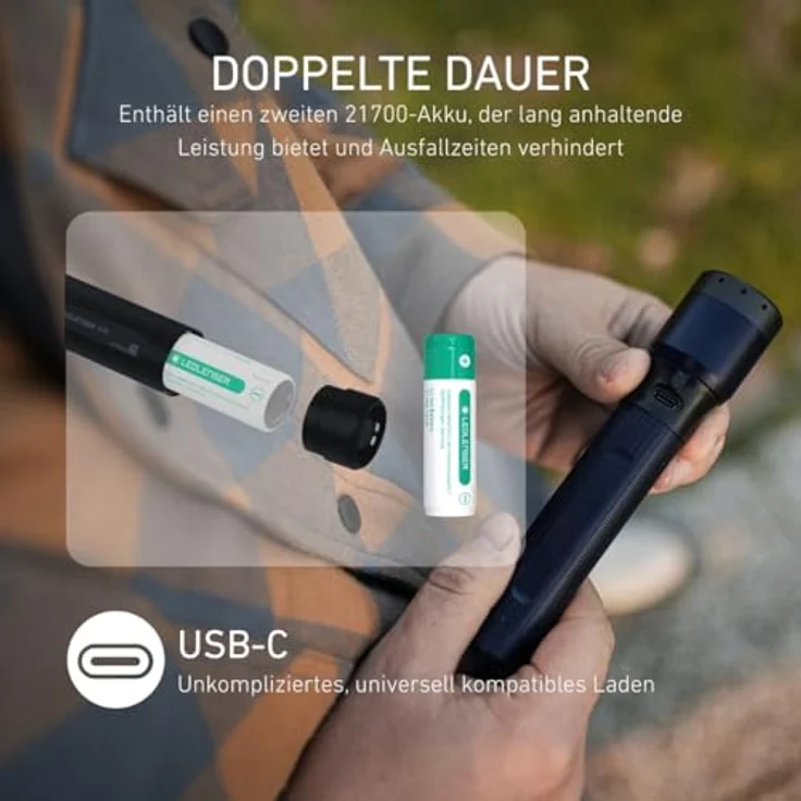 Ledlenser P7R 25th Anniversary, wiederaufladbare LED Taschenlampe mit 2000 Lumen, 320 m Reichweite, 80 h Laufzeit, IP68, USB-C – ideal für Camping, Wandern & Arbeit – Bild 5