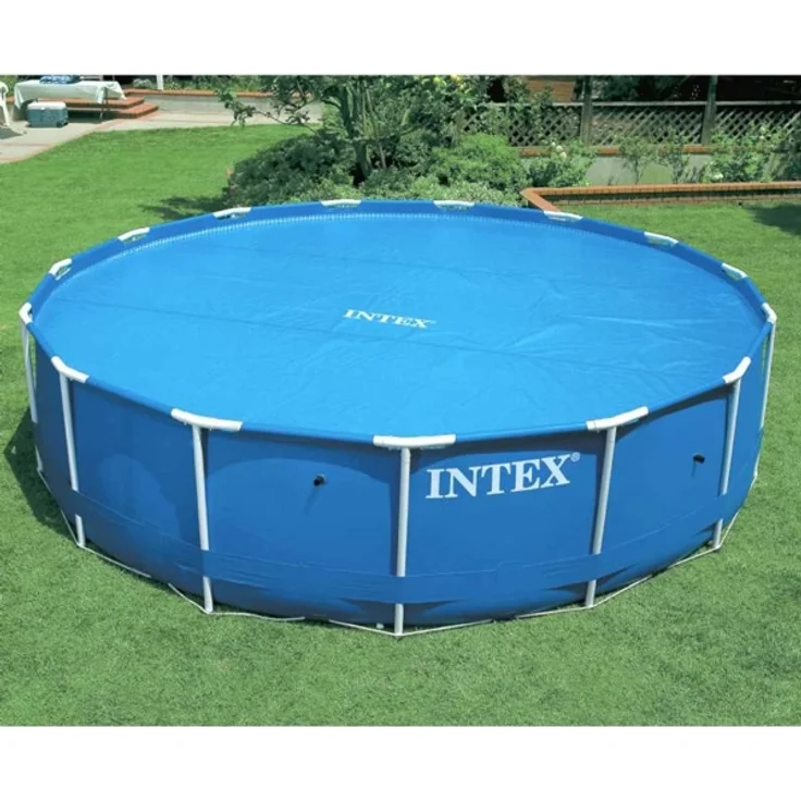 Intex Solarabdeckplane für Easy und Frame Pool 488 cm Stärke 160 Mikron, Fertigungsmaß: Circa 470 cm, 28014, Blau – Bild 2