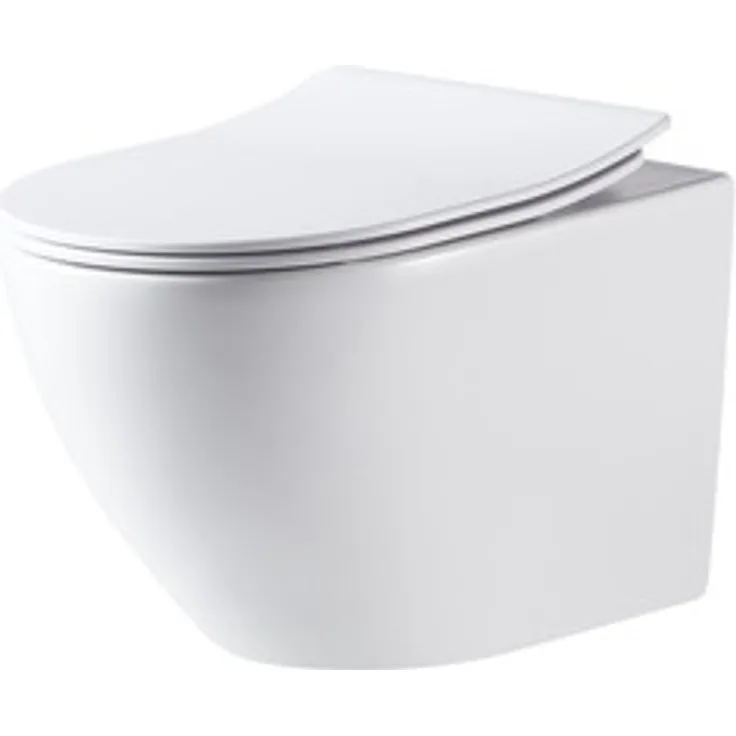 Wand-Tiefspül-WC Prag weiss matt inkl. WC-Sitz mit Absenkautomatik - Preisvergleich