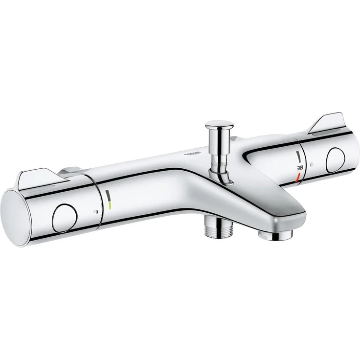 Grohe, Badarmatur, Grohtherm 800 Cosmopolitan Thermostat-Brausebatterie mit Brausegarnitur – Bild 1