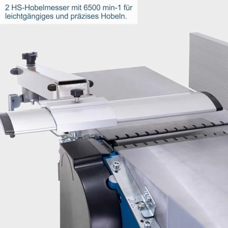 Scheppach Abricht- & Dickenhobelmaschine HMS1500 | 2200W Leistung | 2 HS-Hobelmesser | Hobelbreite 260mm | Hobeldurchlasshöhe 160mm | inkl. Untergestell und Anschlag – Bild 5
