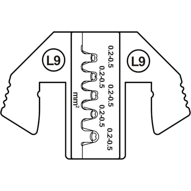 Toolcraft TO-9627240 Crimpeinsatz für FASTIN-FASTON 2.8, Zinkphosphatiert, 0.2-0.5 mm², 63.8 g – Bild 2