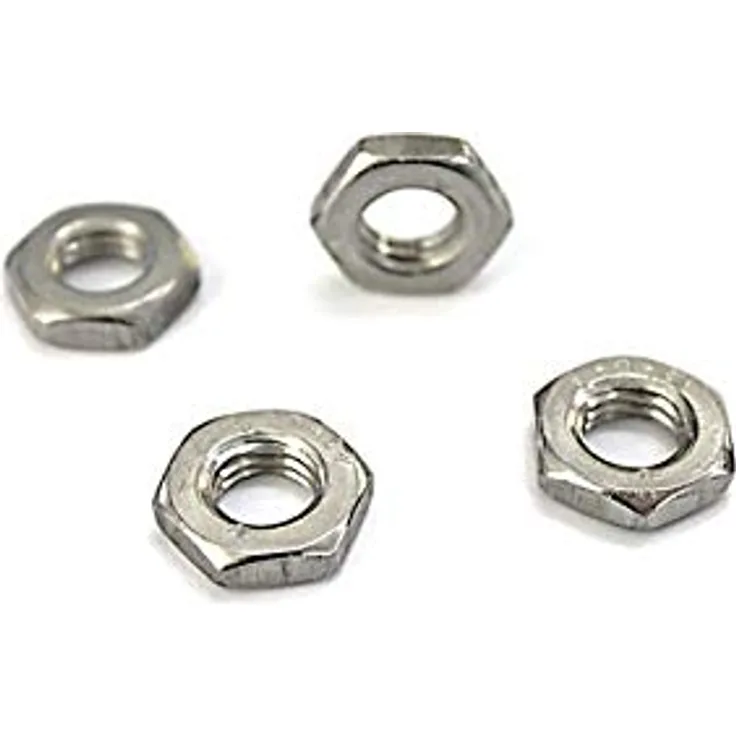 KTH Sechskantmuttern DIN 439 A2, Edelstahl niedrig, V2A, M8, 50 Stück Flachmuttern