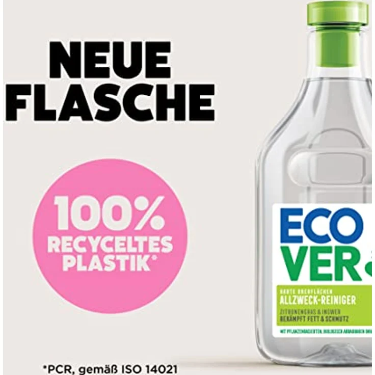 Ecover Allzweckreiniger Zitronengras & Ingwer mit Pflanzenbasierten Biologisch abbaubaren Inhaltsstoffen,1l – Bild 4
