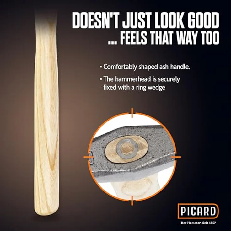 Picard Kreuzschweifhammer Nr. 175 1/2 375 Gramm Eschenstiel ( 0017591-0375 ) - Preisvergleich – Bild 4