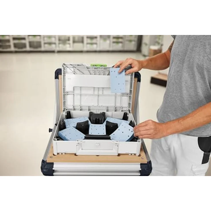 Festool Schleifmittel-Systainer³ SYS-STF 80X133 GR-Set Granat - Speziell für VOC Lacke und harte Untergründe geeignet – Bild 2