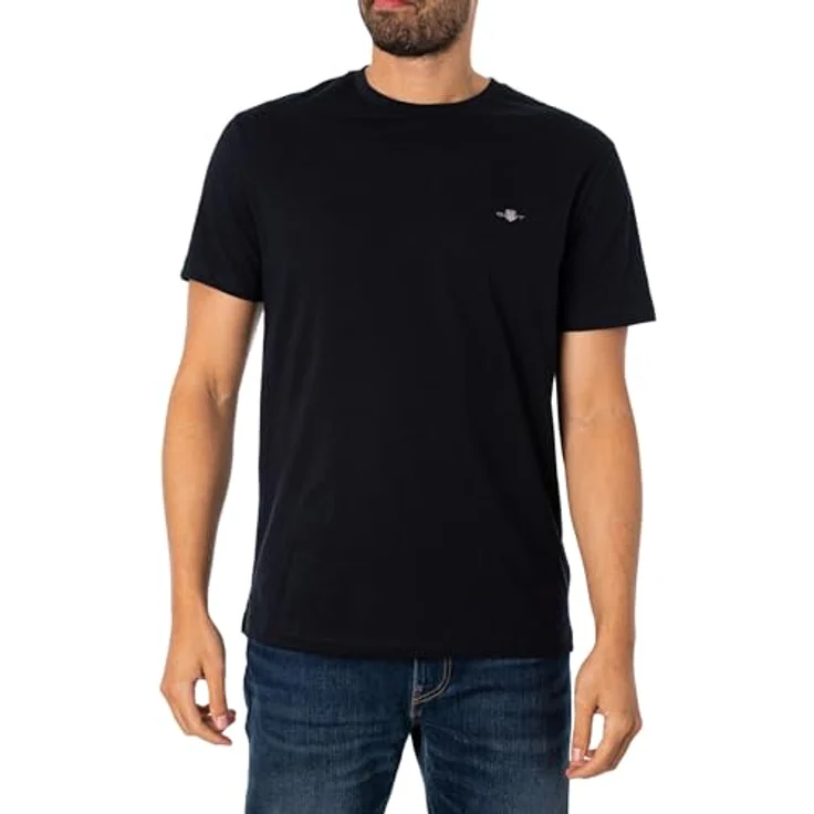 GANT Regular Shield T-Shirt für Herren, 100% Baumwolle, Regular Fit, Schwarz, Größe S – Bild 2