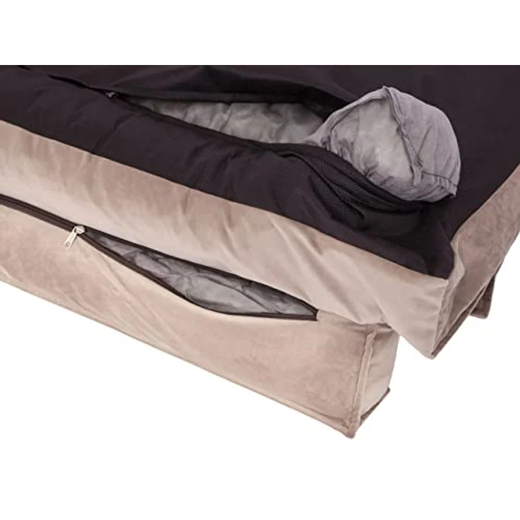 DOGGY Hundebett Haustierbett Hundeliegen Hundecouch Liegen Hundekissen Bett Sofa Hundekorb Tierbett Weich Hundesofa Matratze Schlafplãtze, Beige, 99 x 66 cm - Bequemes Hundebett mit abnehmbarem Bezug und erhöhten Kissen. – Bild 5