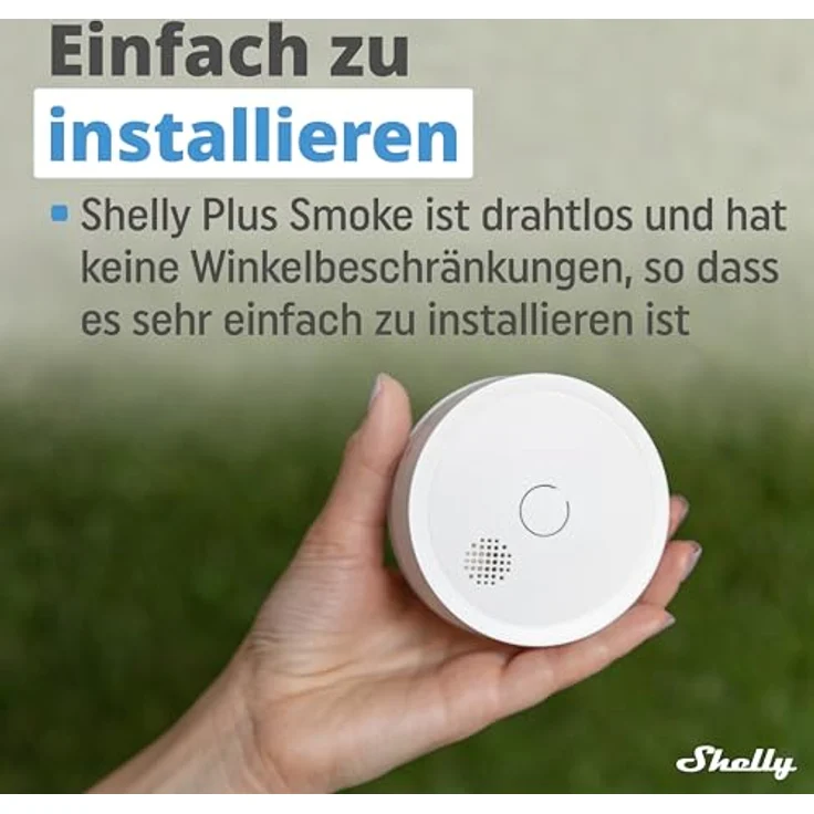 Shelly Plus Smoke | Smarter WLAN- und Bluetooth-Rauchmelder | Sofortige App-Benachrichtigung und akustische Warnungen | Feuermelder | Kompaktes Design | Einfach Einzurichten – Bild 3