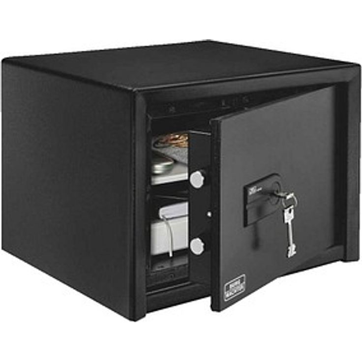 BURG WÄCHTER Möbeltresor PRS 520 K, Sicherheitsstufe S2 nach EN14450, Feuerschutz LFS 30 P, schwarz, 27,65 l, 49,5 x 44,5 x 36,0 cm