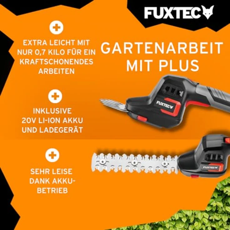 FUXTEC Akku-Heckenschere FX-E1HAS20SET, 20V Handastschere, super leicht und leise – Bild 4