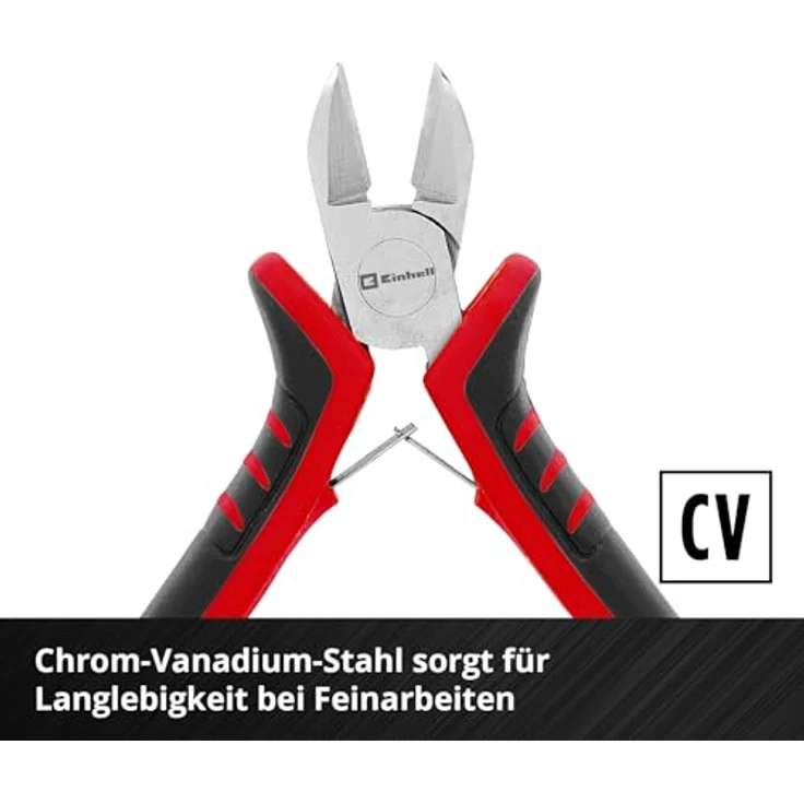 Einhell Feinmechaniker-Zangen-Set 4-tlg., CV-Stahl, gehärtet, ergonomische Griffe, rostfrei – Bild 4