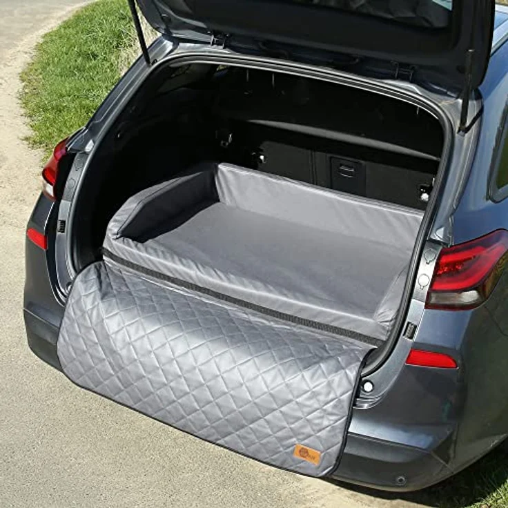 your GEAR Termoli 100 x 70 cm - Hundebett für Auto Kofferraum mit Ladekantenschutz, Hundekorb, Hundematte, Reisebett – Bild 3