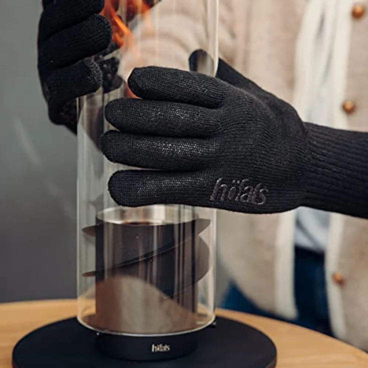 höfats Grillhandschuhe - bis 800°C Hitzebeständiger Feuerhandschuh aus Aramidfaser, rutschfeste Silikonnoppen, EN 407 und EN 388 zertifiziert – Bild 5