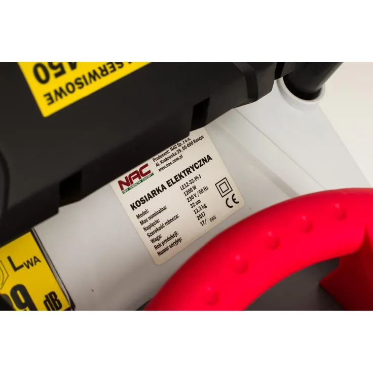 NAC Elektrorasenmäher LE12-32-PI-J, 1200W Induktionsmotor, 32cm Schnittbreite, schwarz-blau