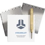 BitBox Steelwallet: Stahl-Backup für Bitcoin- und Krypto-Wallets - kein zusätzliches Werkzeug erforderlich, enthält Zwei gravierte Edelstahlplatten Plus automatischen Stanzer - Preisvergleich