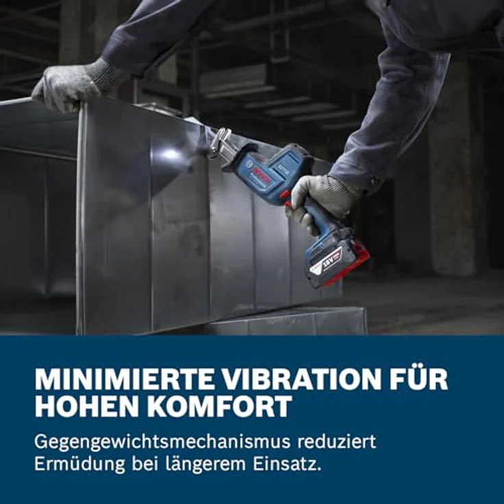 Bosch Professional GSA 18V-24, Akku-Säbelsäge mit neigbarer Fußplatte und LED, inkl. Sägeblätter im Karton – Bild 5