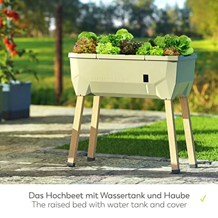 Sammy Salad - Balkonhochbeet - 15 L Wassertank mit Bewässerungssystem - inklusive Wasserstandsanzeige - 40 L Erdvolumen - 79 x 37 x 75cm - Hochbeet – Bild 4