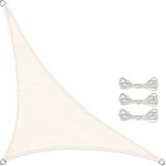 CelinaSun Sonnensegel inkl Befestigungsseile Basic Dreieck rechtwinklig 2,5 x 2,5 x 3,5 m cremeweiß Sonnenschutz atmungsaktiv