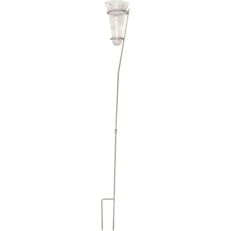 Esschert Design Regenmesser, Niederschlagsmesser, Glaseinsatz inkl. Halterung aus Zink, ca. 12 cm x 12 cm x 134 cm – Bild 2