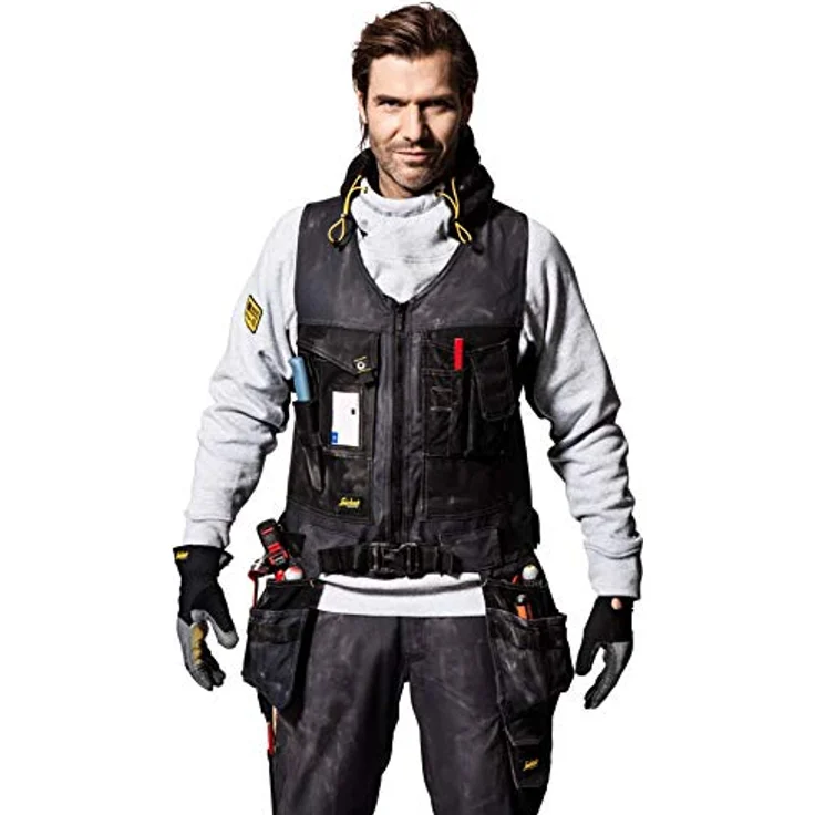 Snickers Workwear Unisex Werkzeugweste Canvas, ergonomisch, schwarz, Größe XL – Bild 2