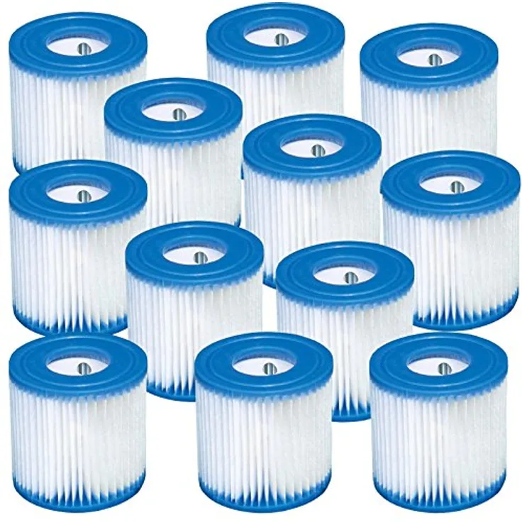 Intex FBA_B3706 Ersatz 29007E Schwimmbadfilter Kartusche H-12 Pack, weiß