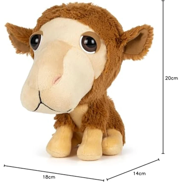 BEMIRO Tierkuscheltier Big Headz Kamel Plüschtier - ca. 21 cm, süße Kunststoffaugen, kuschelig weiches Plüsch - Preisvergleich – Bild 4