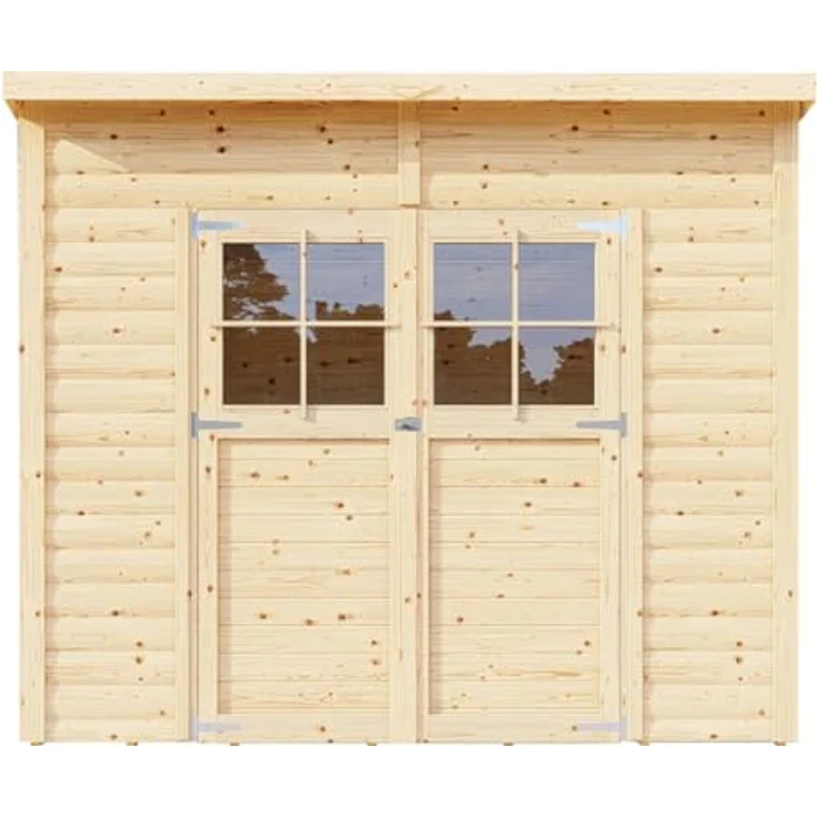 BERTILO Gartenhaus Alster 2, BxT: 252x137 cm, Elementbauweise, Pultdach, naturbelassen – Bild 3