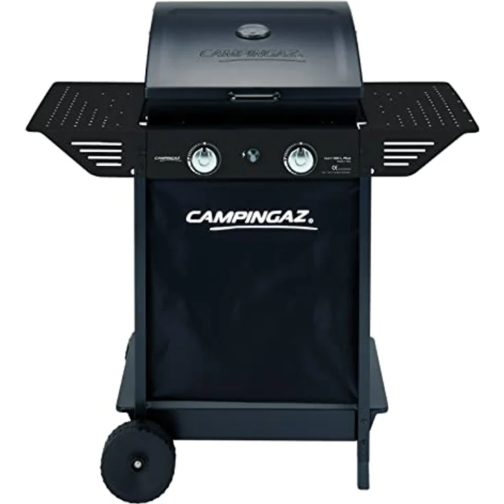 Campingaz Xpert 100 L Plus Rocky, Gasgrill mit zwei Kochzonen, robuster Stahl-Grillrost und integriertem Deckel, schwarz – Bild 1