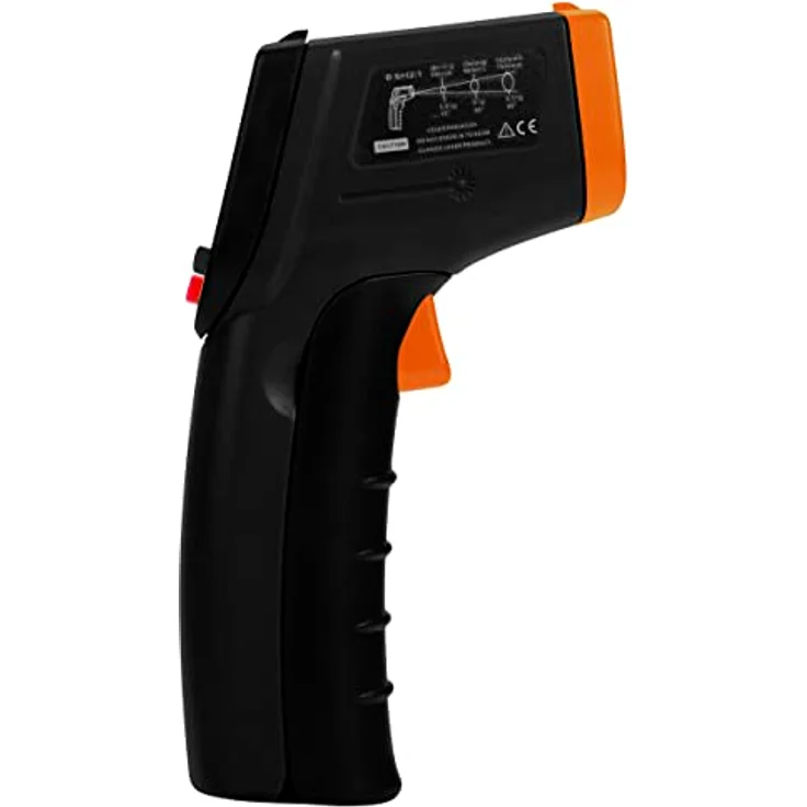 COZZE Infrarot Grillthermometer bis 530 °C, digital mit Tragetasche, schwarz – Bild 2